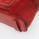 GUCCI Bamboo Backpack Suede Red Gold 003 2058 0030 Auth 181155-15