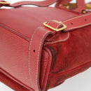 GUCCI Bamboo Backpack Suede Red Gold 003 2058 0030 Auth 181155-17