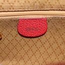 GUCCI Bamboo Backpack Suede Red Gold 003 2058 0030 Auth 181155-20