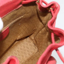 GUCCI Bamboo Backpack Suede Red Gold 003 2058 0030 Auth 181155-21