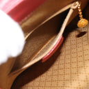GUCCI Bamboo Backpack Suede Red Gold 003 2058 0030 Auth 181155-24