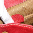GUCCI Bamboo Backpack Suede Red Gold 003 2058 0030 Auth 181155-12