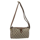 GUCCI GG Supreme Web Sherry Line Bag PVC Beige Gold 89 02 018 Auth 181156-1