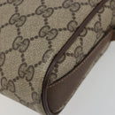 GUCCI GG Supreme Web Sherry Line Bag PVC Beige Gold 89 02 018 Auth 181156-9