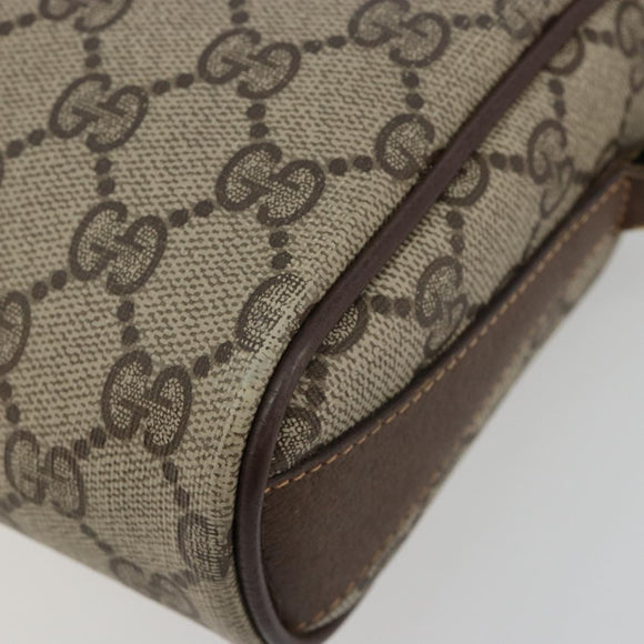 GUCCI GG Supreme Web Sherry Line Bag PVC Beige Gold 89 02 018 Auth 181156
