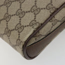 GUCCI GG Supreme Web Sherry Line Bag PVC Beige Gold 89 02 018 Auth 181156-15