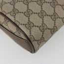 GUCCI GG Supreme Web Sherry Line Bag PVC Beige Gold 89 02 018 Auth 181156-16