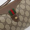 GUCCI GG Supreme Web Sherry Line Bag PVC Beige Gold 89 02 018 Auth 181156-17