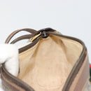 GUCCI GG Supreme Web Sherry Line Bag PVC Beige Gold 89 02 018 Auth 181156-19