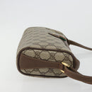 GUCCI GG Supreme Web Sherry Line Bag PVC Beige Gold 89 02 018 Auth 181156-3