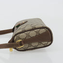GUCCI GG Supreme Web Sherry Line Bag PVC Beige Gold 89 02 018 Auth 181156-4
