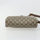 GUCCI GG Supreme Web Sherry Line Bag PVC Beige Gold 89 02 018 Auth 181156-5