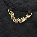 LOUIS VUITTON Monogram Long Sleeved T Shirt Silk S LV Auth 181157M-6