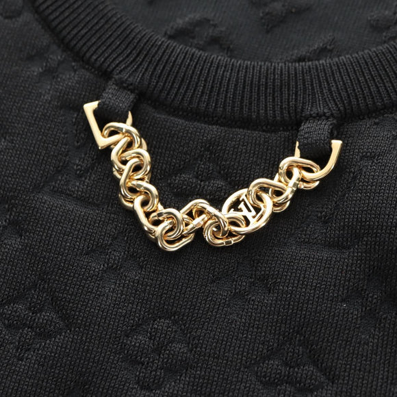 LOUIS VUITTON Monogram Long Sleeved T Shirt Silk S LV Auth 181157M