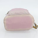PRADA Rugzak Nylon Roze Zilver Auth 181159-5