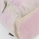PRADA Rugzak Nylon Roze Zilver Auth 181159-16