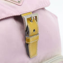 PRADA Rugzak Nylon Roze Zilver Auth 181159-20