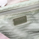 PRADA Rugzak Nylon Roze Zilver Auth 181159-22
