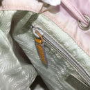 PRADA Rugzak Nylon Roze Zilver Auth 181159-25