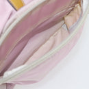 PRADA Rugzak Nylon Roze Zilver Auth 181159-27
