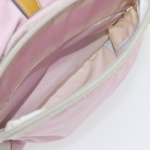 PRADA Rugzak Nylon Roze Zilver Auth 181159