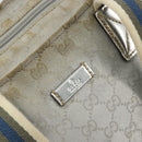 GUCCI GG Canvas Sherry Line Hand Bag Silver Gray 131228 Auth 181162-14