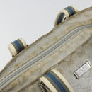 GUCCI GG Canvas Sherry Line Hand Bag Silver Gray 131228 Auth 181162-15