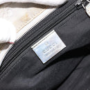 GUCCI GG Canvas Sherry Line Hand Bag Silver Gray 131228 Auth 181162-17