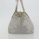 GUCCI GG Canvas Sherry Line Hand Bag Silver Gray 131228 Auth 181162-5