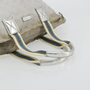 GUCCI GG Canvas Sherry Line Hand Bag Silver Gray 131228 Auth 181162-7