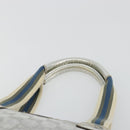 GUCCI GG Canvas Sherry Line Hand Bag Silver Gray 131228 Auth 181162-8