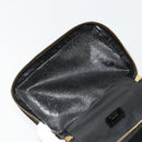 GUCCI Bamboo Vanity Hand Bag Patent leather Black Gold Auth 181163-10