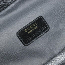 GUCCI Bamboo Vanity Hand Bag Patent leather Black Gold Auth 181163-12