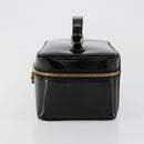 GUCCI Bamboo Vanity Hand Bag Patent leather Black Gold Auth 181163-3
