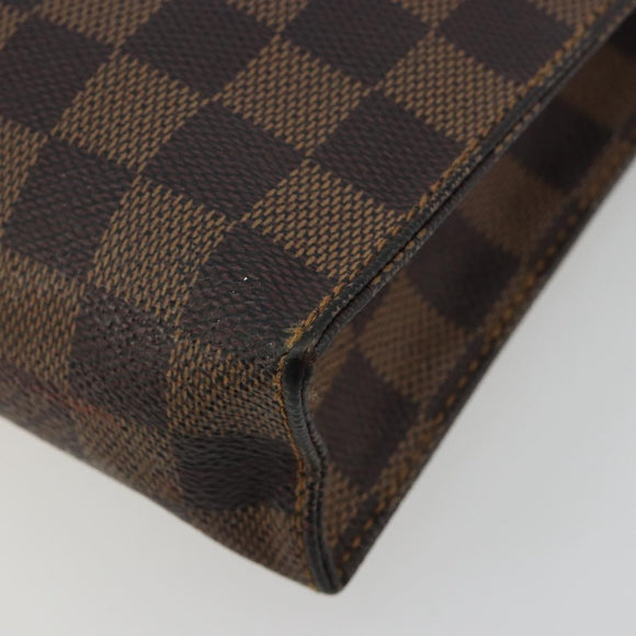 LOUIS VUITTON Damier Ebene Poche Toilette 26 Pouch N47543 LV Auth 181164