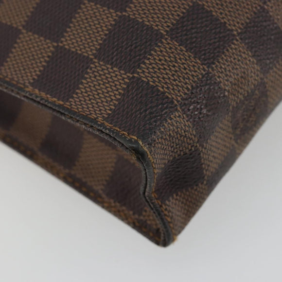 LOUIS VUITTON Damier Ebene Poche Toilette 26 Pouch N47543 LV Auth 181164