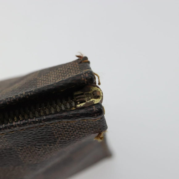 LOUIS VUITTON Damier Ebene Poche Toilette 26 Pouch N47543 LV Auth 181164