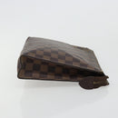 LOUIS VUITTON Damier Ebene Poche Toilette 26 Pouch N47543 LV Auth 181164-3