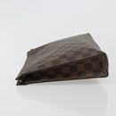 LOUIS VUITTON Damier Ebene Poche Toilette 26 Pouch N47543 LV Auth 181164-4