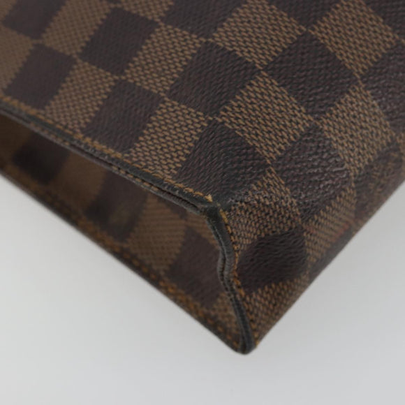 LOUIS VUITTON Damier Ebene Poche Toilette 26 Pouch N47543 LV Auth 181164