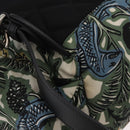 BURBERRY Rucksack Nylon Grün Silber Auth 181165A-17