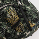 BURBERRY Rucksack Nylon Grün Silber Auth 181165A-20
