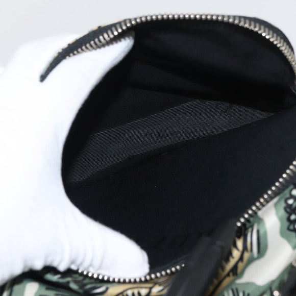 BURBERRY Rucksack Nylon Grün Silber Auth 181165A