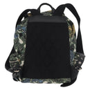 BURBERRY Rucksack Nylon Grün Silber Auth 181165A-2