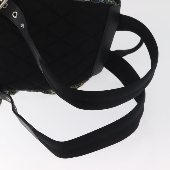 BURBERRY Rucksack Nylon Grün Silber Auth 181165A