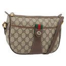 GUCCI GG Supreme Web Sherry Line Bag PVC Beige Gold 89 02 032 Auth 181166-1