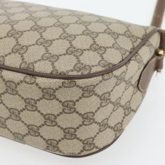 GUCCI GG Supreme Web Sherry Line Bag PVC Beige Gold 89 02 032 Auth 181166