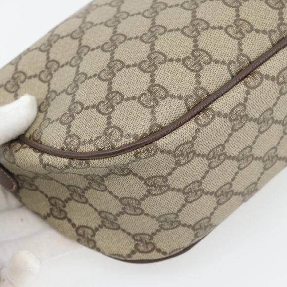 GUCCI GG Supreme Web Sherry Line Bag PVC Beige Gold 89 02 032 Auth 181166