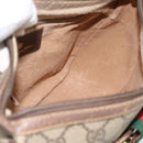 GUCCI GG Supreme Web Sherry Line Bag PVC Beige Gold 89 02 032 Auth 181166-18