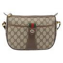 GUCCI GG Supreme Web Sherry Line Bag PVC Beige Gold 89 02 032 Auth 181166-13